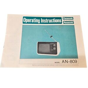 Panasonic Television AN-809 OPERATING‎ INSTRUCTIONS